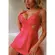 Camisola de Renda e Cetim com Calcinha Sensual