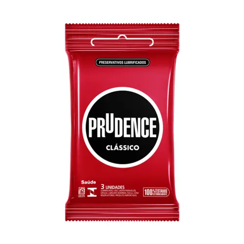 Preservativo Prudence Clássico Lubrificado - Embalagem 3 un
