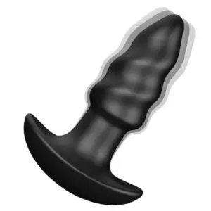 Plug Anal com Vibração Recarregável Silicone 9 Modos Estimulador
