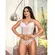 Conjunto de Tule Bordado com Cropped Estruturado