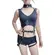 Harness Corporal em Couro com Cinta Liga e Sustentação