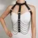 Harness Corporal em Couro com Correntes