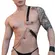 Harness Masculino em Couro e Corrente