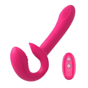 Vibrador Strapless com Controle Remoto 2 Motores Recarregável