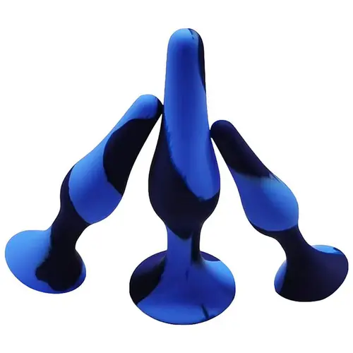 Kit Plug Anal Silicone 3 Tamanhos Progressivo