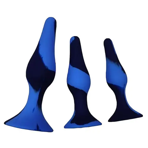 Kit Plug Anal Silicone 3 Tamanhos Progressivo