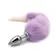 Plug Anal com Rabo de Raposa Roxo e Branco 48cm