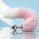 Plug Anal com Rabo de Raposa Rosa e Branco 35cm