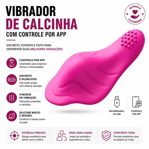Vibrador de Calcinha com Controle por APP