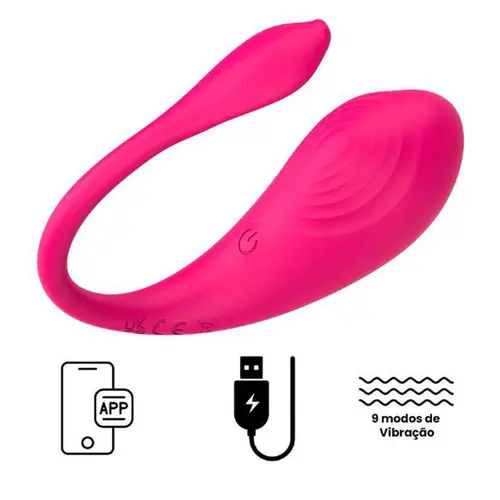 Vibrador de Casal Recarregável com APP e 9 Vibrações